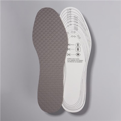 Стельки для обуви, универсальные, с массажным эффектом, р-р RU до 46 (р-р Пр-ля до 46), 29 см, пара, цвет серый