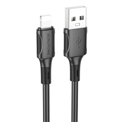 Кабель USB - Apple lightning Borofone BX80  100см 2,4A  (black)