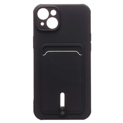 Чехол-накладка - SC304 с картхолдером для "Apple iPhone 14 Plus" (black)