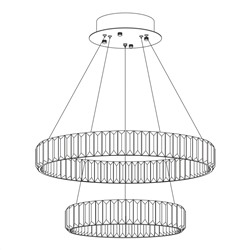 Citilux Чезаре CL338261 LED Люстра хрустальная с пультом Хром