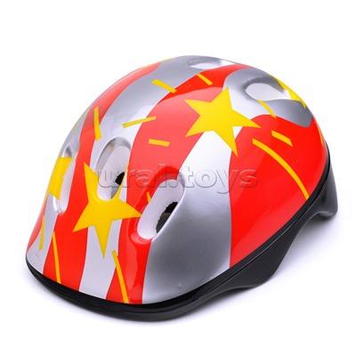 Защитный шлем для детей "Звезды" красный