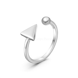 Кольцо на фалангу из родированного серебра 925 пробы 11925р