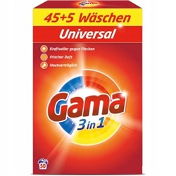 Порошок стиральный GAMA Universal 3в1 универсальный 3,25 кг, (50 стирок) гипоаллергенный (Испания) 50000901