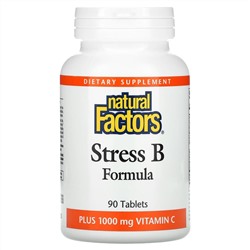 Natural Factors, Stress B Formula, Plus 1,000 mg Vitamin C, 90 Tablets