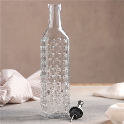 Бутылка стеклянная для соусов и масла с бугельным замком Доляна «Шипы», 500 мл, 5,5×29 см