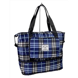 Дорожная сумка из текстиля, цвет синий с черным