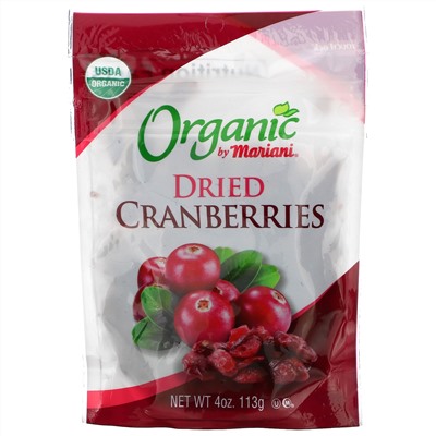 Mariani Dried Fruit, Organic, Dried Cranberries, 4 oz ( 113 g)