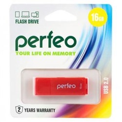 USB-флеш-накопитель Perfeo 16GB C04 Red {Тайвань}