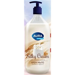 AURA Крем-Мыло Шелк и рисовое молочко Silky Cream 1000 мл