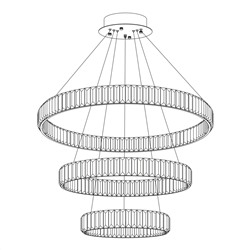 Citilux Чезаре CL338381 LED Люстра хрустальная с пультом Хром