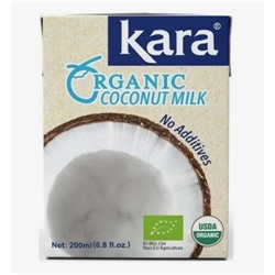 КАРА Молоко кокосовое Органик 17% 200млТетра Пак