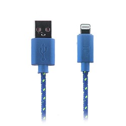 Кабель USB - Apple lightning Glossar Cord, 100 см. (dark blue)