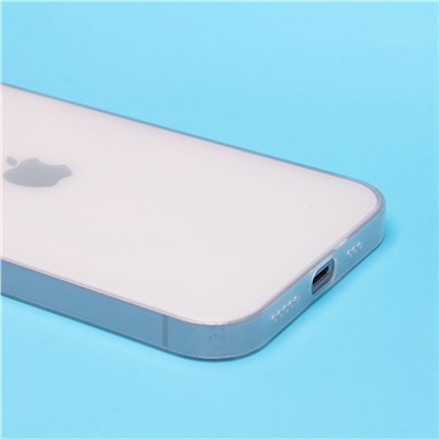 Чехол-накладка - PC091 для "Apple iPhone 14/iPhone 13" (matte transparent/white)