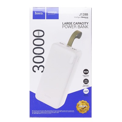 Внешний аккумулятор Hoco J128B 30000mAh Micro/Type-C/USB*2 (white)