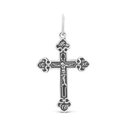Крест из чернёного серебра - 3,3 см