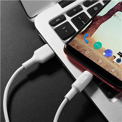 Кабель USB - Type-C Hoco X25 (повр. уп)  100см 3A  (white)