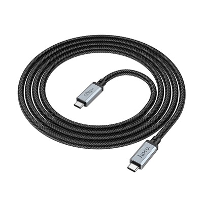 Кабель USB 4.0 Hoco US05 Thunderbolt 4 Pro (20Gbps) 100W 200см 5A  (black)