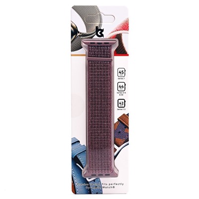 Ремешок - ApW22 Apple Watch 42/44/45/49 mm спорт текстиль липучка (purple)