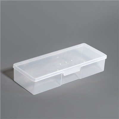 Органайзер для хранения, с крышкой, 18,5 × 7 × 3,5 см, цвет прозрачный