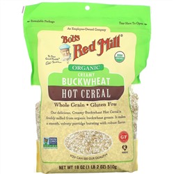 Bob's Red Mill, Organic Creamy Buckwheat Hot Cereal, Whole Grain, 18 oz (510 g)