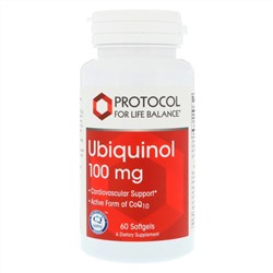Protocol for Life Balance, Убихинол, 100 мг, 60 мягких таблеток