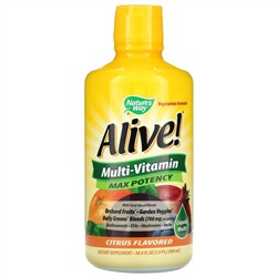 Nature's Way, Alive! Liquid Multi-Vitamin, Max Potency, Citrus, 30.4 fl oz (900 ml)