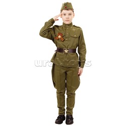 Костюм "Солдат" (гимнастерка, брюки, пилотка, ремень) 110-56