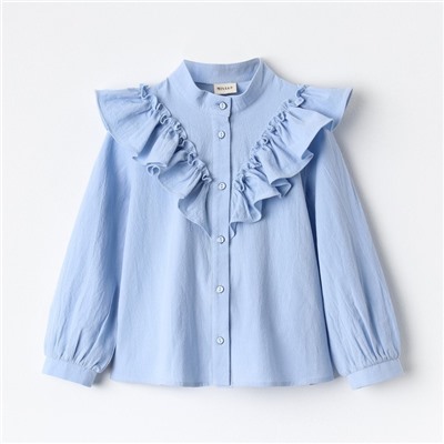 Блузка для девочки MINAKU цвет светло-голубой, рост 122 см