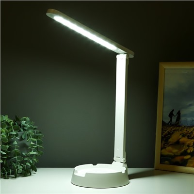 Лампа настольная "Офис" LED 3 режима 5Вт USB белый 15,5х30х36 см RISALUX