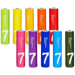 Батарейка алкалиновая Xiaomi ZMI Rainbow Zi7, AАA, LR03-10BOX, 1.5 В, 10 шт.