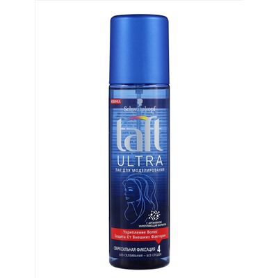 Лак для моделирования волос Taft Ultra, сверхсильная фиксация №4, 200 мл