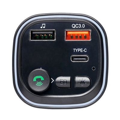 Автомобильный FM-трансмиттер - P4  2USB/Type-C (black)