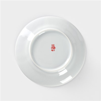 Тарелка фарфоровая «Ромашка», d=17 см, белая