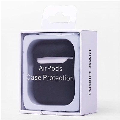 Чехол - Soft touch для кейса "Apple AirPods" (black)