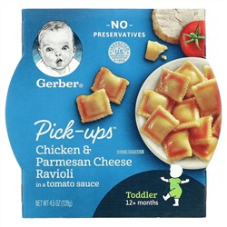 Gerber, Pick-Ups, Chicken & Parmesan Cheese Ravioli, Toddler, 12+ Months, 4.5 oz (128 g)