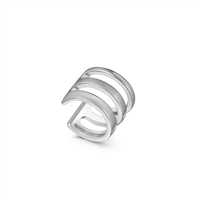 Кольцо на фалангу из серебра родированное
