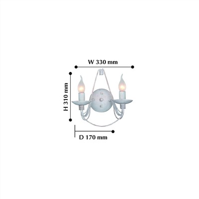 Настенный светильник Chateau 2164-2W. ТМ F-Promo