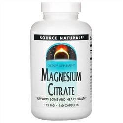 Source Naturals, цитрат магния, 133 мг, 180 капсул