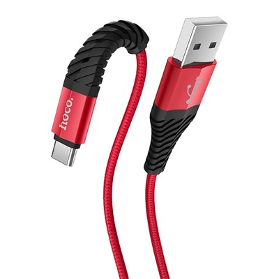 Кабель USB - Type-C Hoco X38 Cool Charging  100см 3A  (red)