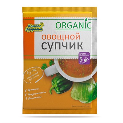 Суп-пюре "Овощной" Компас здоровья, 30 г