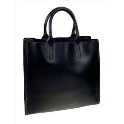 Женская сумка тоут из натуральной кожи, цвет черный