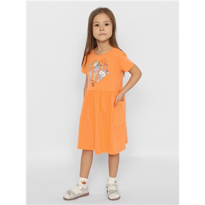 Платье для девочки Cherubino CSKG 63560-29-372 Оранжевый