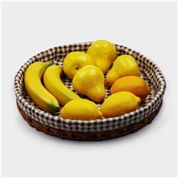 Корзинка для фруктов и хлеба Доляна «Домашний уют», d=35,5 см, цвет шоколадный