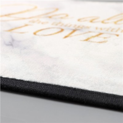 Набор ковриков для ванны и туалета Доляна «Мрамор», 3 шт: 50×80, 45×50, 38×43 см, цвет серый