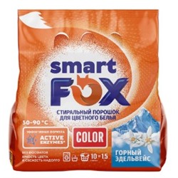 Synergetic Порошок для стирки Smart Fox Color Горный эдельвейс 1,5 кг