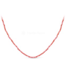 Колье из серебра с нат.кораллом цв.розовый родированное - 55 см 865503050Н33р