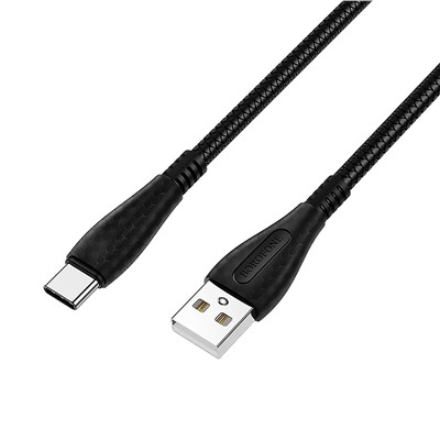 Кабель USB - Type-C Borofone BX38 Cool (повр. уп)  100см 3A  (black)