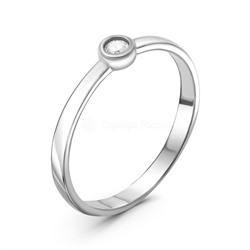 Кольцо помолвочное для предложения руки из серебра с фианитом 925 пробы К-3515-Р