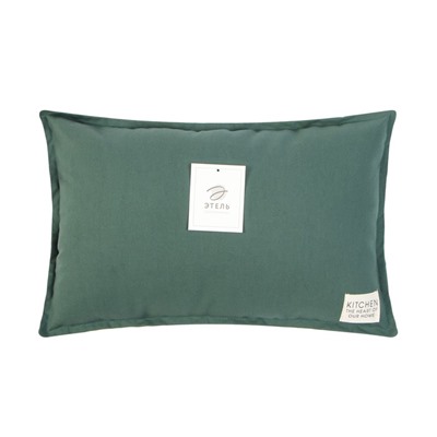 Подушка Этель, 30х50+1 см, тёмно-зелёный, 100% хлопок