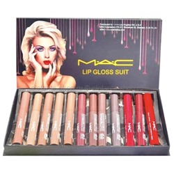 Набор матовых блесков для губ MC Lip Gloss Suit, 12 штук